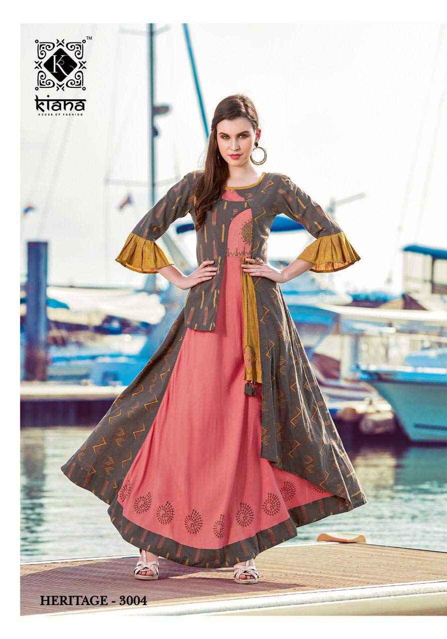 Heritage Vol-3 Kiana Rayon Two Tone Kurti Manufacturer Heritage Vol-3 Kiana Rayon Two Tone Kurti Manufacturer
